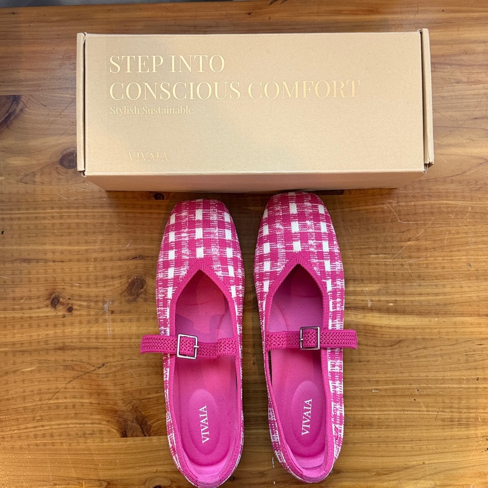 New in Box Vivaia Square Toe Margot Mary Jane 37.5 - Picture 5 of 6